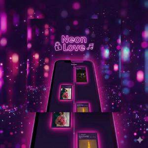 Neon Love - Premium İnteraktif Anı Sitesi (Kilitli & Müzikli)